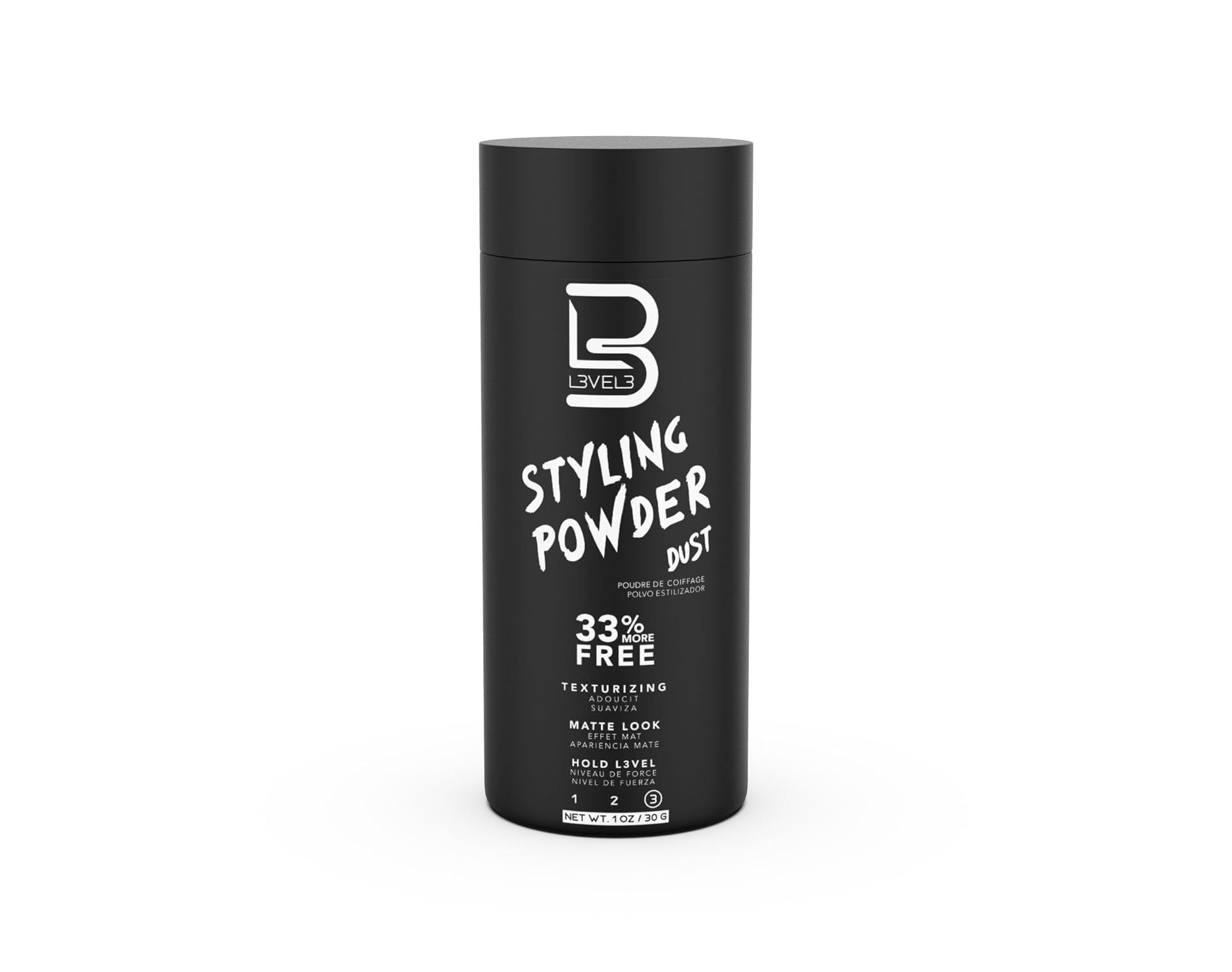 L3VEL3 Styling Powder - Natural Look Mens Powder - Easy to Apply with No Oil or Greasy Residue - 1 oz