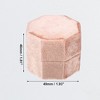 Unique Bargains Octagon Velvet Ring Box 2 Slots for Wedding Ceremony Proposal Engagement Birthday 1 Pc - 4 of 4