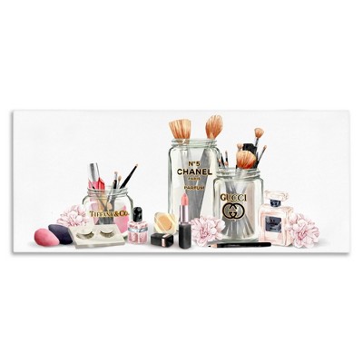 Stupell Industries Floral Makeup Collection Still Life, 30" x 13"