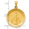 Black Bow Jewelry 14k Yellow Gold Hollow Round Miraculous Medal Pendant, 22mm (7/8 Inch) - 4 of 4