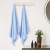 Unique Bargains Cotton Highly Absorbent Lightweight Quick Dry Bath Towels 2 Packs - 4 of 4