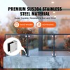 VEVOR Glass Clamp, 4 PCS Square Glass Railing Bracket for 0.31 "-0.47 " Tempered Glass, 304 Stainless Steel Glass Mounting Clamp, Silver - 3 of 4