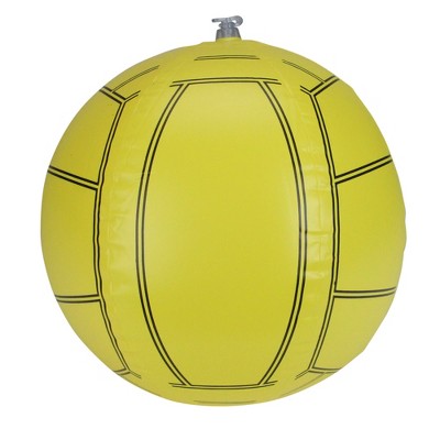Pool Central 16" Inflatable Volleyball Designed Beach Ball Swimming Pool Toy - Yellow/Black