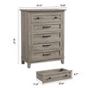 Freestanding 41.3" Tall Vertical Drawer Dresser with Storage , Wooden Closet Storage Chest for Living Room, Bedroom, Entryway, Bedroom - 2 of 4