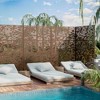 Lirago Metal Outdoor Privacy Screen Freestanding Patio Decorative Screens - 72"x47", Brown - 2 of 4