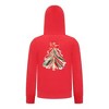 Everyday Kids Christmas Collection Red & Gold Painted Tree Girls Zip Up Hoodie – Holiday Sweatshirt - 4 of 4