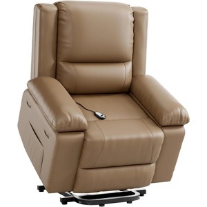 Power Lift Recliner with Heat & Massage, Plush Oversized Wide Seat - Adjustable Electric Lift Chair for Elderly & Mobility, Gray - 1 of 4