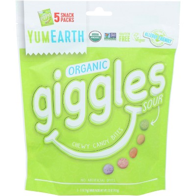 Yumearth Sour Candy Giggles - Case Of 12 - 5 Pk/0.5 Oz : Target