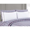 6-Piece Printed Sheet Set with Embroidered Pillowcases, Tartan Plaid, King - 3 of 3