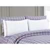 6-Piece Printed Sheet Set with Embroidered Pillowcases, Tartan Plaid, Queen - image 3 of 3