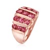 Ross-Simons 2.70 ct. t.w. Pink Tourmaline Ring in 18kt Rose Gold Over Sterling - 3 of 4