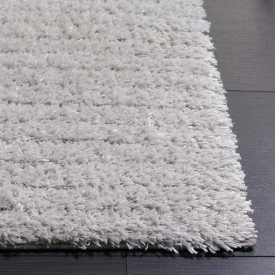 Light Grey Washable Shag Area Rug, 4' x 6'
