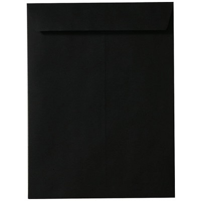 JAM Paper 10 x 13 Open End Catalog Envelopes Black 87733A