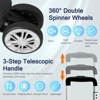 KTMBDW Luggage Set of 3 Hardside Suitcase Sets with TSA Lock, 4 Spinner Wheels, ABS Lightweight Trolley Travel Case for Business Trip,Smoky (20/24/28) - 4 of 4