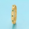 Ross-Simons 0.80 ct. t.w. Emerald and .26 ct. t.w. Diamond Bangle Bracelet in 18kt Gold Over Sterling - 4 of 4