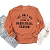 Simply Sage Market Women's Basketball Season BS Long Sleeve Garment Dyed Tee - 2 of 4