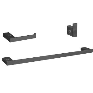 Elegant Lighting Sofia 3-Piece Bathroom Hardware Set in Matte Black - 1 of 4