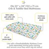 BreathableBaby Cotton Percale Fitted Sheet, For 52" x 28" Crib & Toddler Bed Mattress, AFB Dinos (2-Pack) - 3 of 4