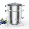 Winado 3-Tier 11QT Stainless Steel Juice Steamer Pot With Glass Lid And Handle - 4 of 4