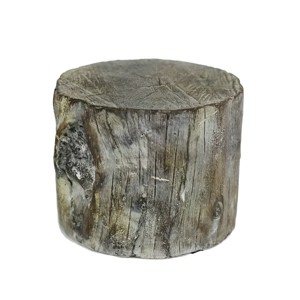 Slickblue Short Cement Tree Trunk Riser, Faux Bois Display Stand for Plants, Candles, or Tabletop Décor - 1 of 3