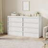 Modern Double Dresser Organizer with Large Storage, Wooden Chest of Drawers - 2 of 4