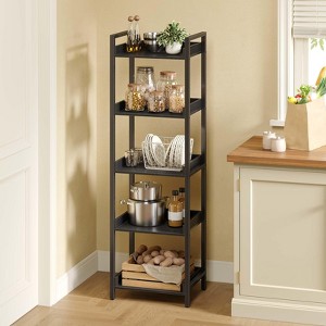 Greenstell Modern Style Bookshelf, Bookcase, High Bookshelf Corner Storage Organizer for Home Office Bedroom Kitchen Living Room - 1 of 4