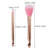 Unique Bargains Concealer Blush Artificial Fiber Metal Handle Makeup Brush Set Rose Gold Pink 6 Pcs - 4 of 4