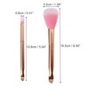 Unique Bargains Concealer Blush Artificial Fiber Metal Handle Makeup Brush Set Rose Gold Pink 6 Pcs - image 4 of 4