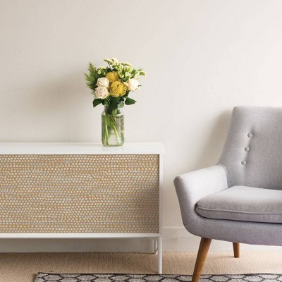 24" Washable Black Moire Dots Self-Adhesive Removable Wallpaper