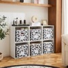 Aoibox Fabric Storage Bins Cubes Collapsible Baskets with Dual Plastic Handles for Closet Bedroom Organizer Grey 4 Pack - 4 of 4