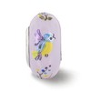 Black Bow Jewelry Fenton Lilac TJ Bird Floral Glass & Sterling Silver Bead Charm - 4 of 4