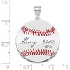 Black Bow Jewelry Sterling Silver George Kell Signature MD Enamel Baseball Pendant - 4 of 4