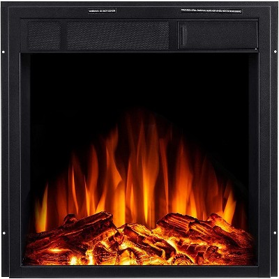 R.W.FLAME Electric 22'' Fireplace Wooden Surround Firebox Free Standing, Adjustable Led Flame, Remote Control 750-1500W