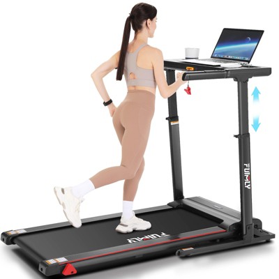 Ancheer Running Machine Flat Ancheer Treadmill With Desk Workstation  Adjustable Height