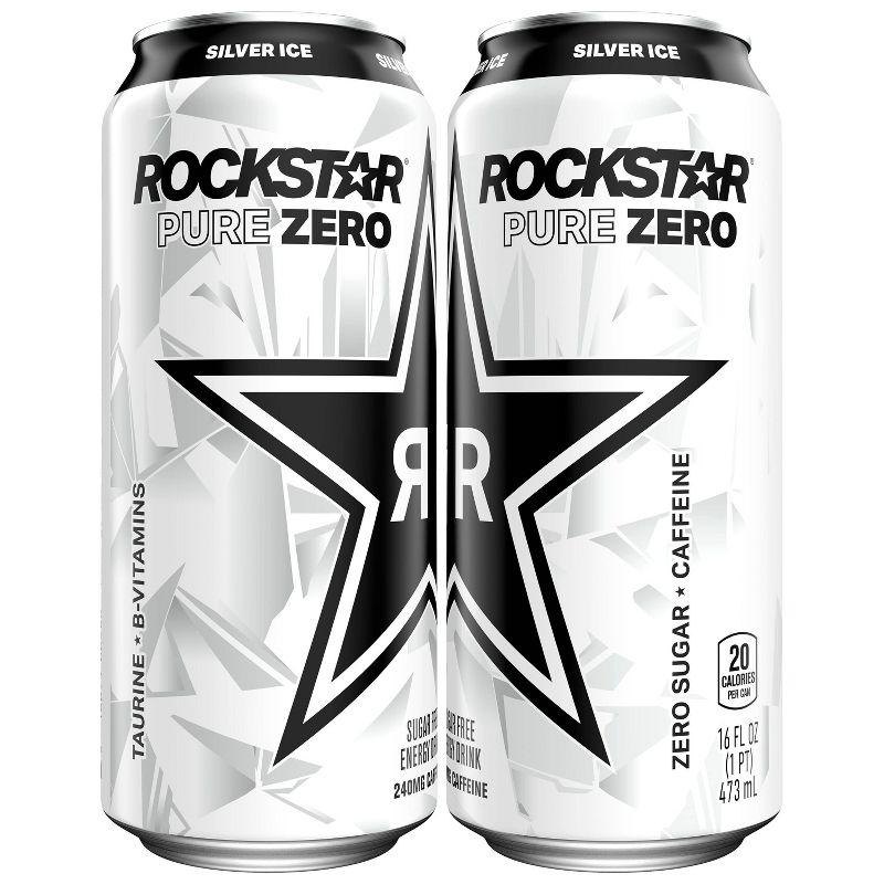 Rockstar Pure Zero Silver Ice Energy Drink - 16 fl oz Can, 2 of 6