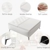 CAVINAS Square Linen Storage Ottoman Bench with Lift Top and Metal Legs,Upholstered Storage Ottoman,Storage Benches for Living Room,Bedroom - 4 of 4