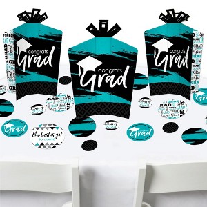 Big Dot of Happiness Teal Grad - Best is Yet to Come - 2025 Turquoise Graduation Party Decor and Confetti - Terrific Table Centerpiece Kit - Set of 30 - 1 of 4
