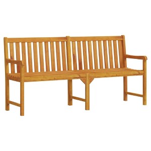 vidaXL Garden Bench Natural wood Solid acacia wood 70.9 in Durable - 1 of 4