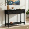 KTMBDW Console Table with 2 Drawers, Narrow Wood Accent Sofa Table Entryway Table with Bottom Storage Shelf for Entryway, Hallway, Living Room - 3 of 4