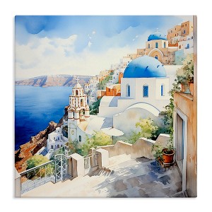 Stupell Industries Santorini City Landscape, 36" x 36" - 1 of 4