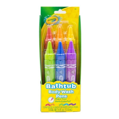 Crayola Multipack Body Wash Bath Pens - 6ct