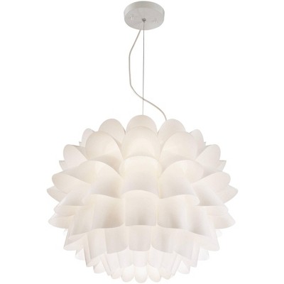 Modern Blooming Flower White Pendant Light