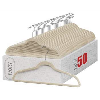Honey-Can-Do 50-Pack Rubber Grip No-Slip Plasti c Hangers 