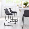 Zuo Smart Counter Stool (Set of 2) Charcoal - 3 of 4