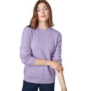 Jessica London Cable Crewneck Sweater - 1 of 4