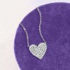 Ross-Simons 0.50 ct. t.w. Pave Diamond Heart Necklace in Sterling Silver - 3 of 4