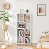 VECELO 7 Cube Bookshelf 4 Tier Mid-Century Modern Bookcase with Storage - 2 of 4