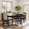 HOMCOM Wooden Dining Chairs Set, Farmhouse Upholstered Kitchen Chairs with Rubber Wood Frame for Living Room, Dining Room - 2 of 4
