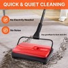 JANSNO Large Capacity Manual Carpet Sweeper - Non-Electric, with Comb, Cleans Dust/Pet Hair - 4 of 4