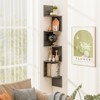 Tangkula 2pcs 5-Tier Corner Shelf Wall Mount Floating Corner Bookshelf Industrial Corner Ladder Shelf - 3 of 4